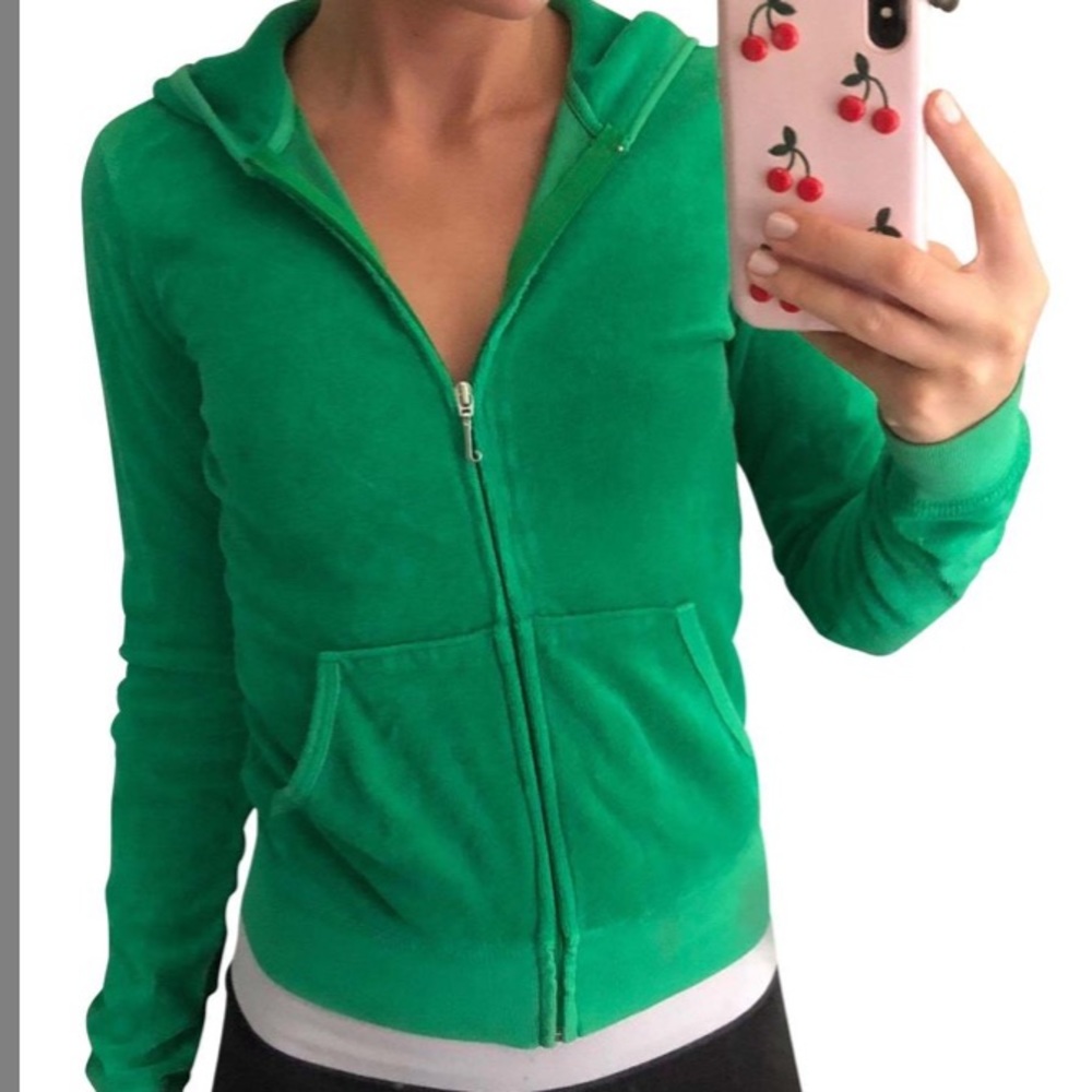 Juicy Couture Green ZIP Up Hoodie